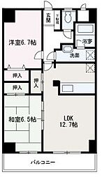 ヒルトップ朝霞 2LDKの間取図画像