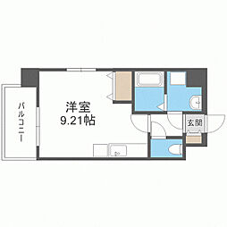 DavidLink東公園 ワンルームの間取図画像