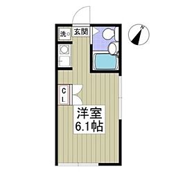 エクシード柿生 ワンルームの間取図画像