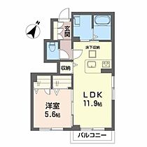 シャーメゾン　アロンジェ 0101 ｜ 滋賀県近江八幡市緑町１丁目880-2（賃貸アパート1LDK・1階・44.33㎡） その2