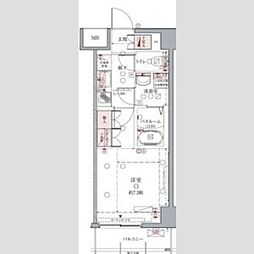 クレヴィスタ亀戸2 1Kの間取図画像
