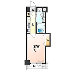 HF四条河原町レジデンス 1Kの間取図画像