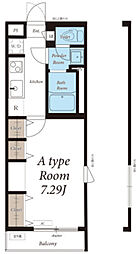 船橋市夏見1丁目マンション 1Kの間取図画像