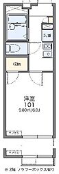 レオパレス金森 1Kの間取図画像