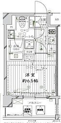 レガリス品川南大井パークサイド 1Kの間取図画像