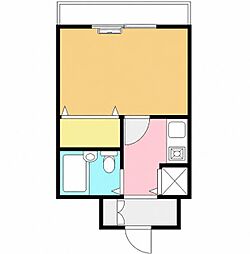 碑文谷壱番館 1Kの間取図画像