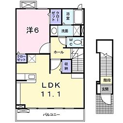 ベルフレージュA 1LDKの間取図画像
