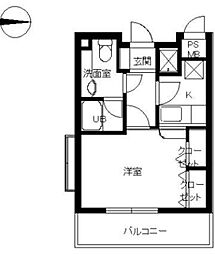 ヴァンテアンライフ高円寺壱番館 1Kの間取図画像