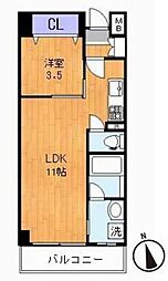 ARISACOURT 1LDKの間取図画像