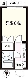 セントメゾン小岩 1Kの間取図画像