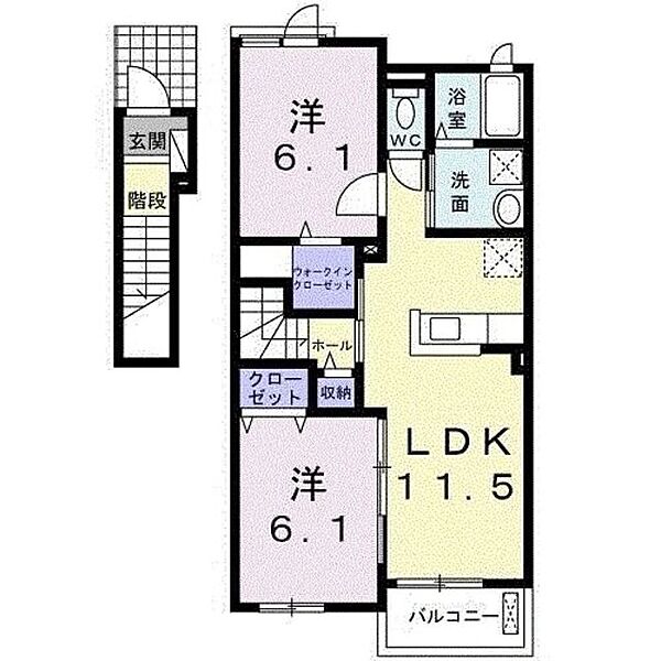 ハミングゆめみ野Ｂ 202｜茨城県取手市ゆめみ野４丁目(賃貸アパート2LDK・2階・58.21㎡)の写真 その2