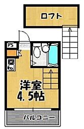 ソフィア ワンルームの間取図画像