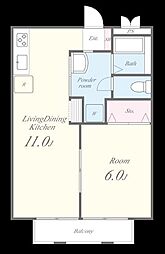セレッソ・パセーオ1 1LDKの間取図画像