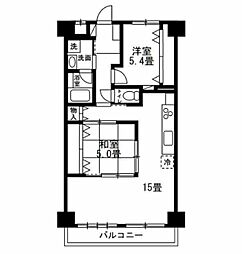 ライオンズマンション片瀬江ノ島 2LDKの間取図画像