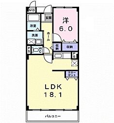 グランド・メール 1LDKの間取図画像