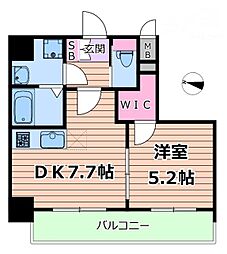 CREST TAPP新大阪 1LDKの間取図画像