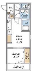 リブリ・台 1LDKの間取図画像