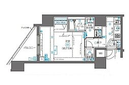 ZOOM新宿南Second 1Kの間取図画像