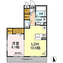 プピレ・HK 1LDKの間取図画像