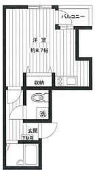 ブライトステージ南田中 ワンルームの間取図画像