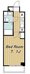 RESIDIA本厚木 1Kの間取図画像