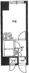 ライオンズマンション西八王子第2 ワンルームの間取図画像