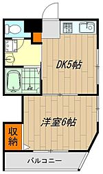 第8秋葉ビル 1DKの間取図画像