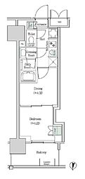 ブルックサイドレジデンス木場 2Kの間取図画像