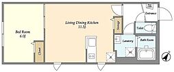 タスキsmart新大塚II 1LDKの間取図画像