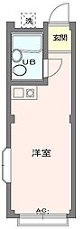 アップルハウス青葉台 ワンルームの間取図画像