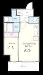 GrandPacific東今里Innovation 1LDKの間取図画像