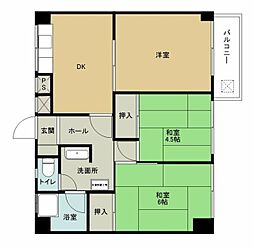 ジョイフルビル 3DKの間取図画像