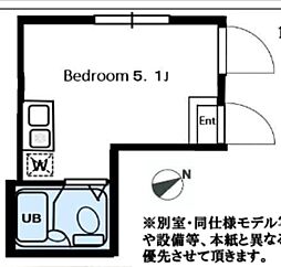 プレステージュ四つ木 ワンルームの間取図画像
