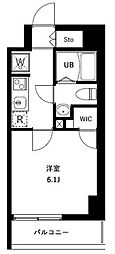 URBANPARKお花茶屋 1Kの間取図画像