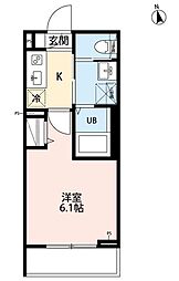 robot home 指扇(ロボットホーム サシオウギ) 1Kの間取図画像