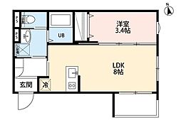 robot home 三郷 1LDKの間取図画像