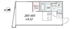 trias310 1LDKの間取図画像