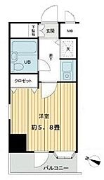 グラチアトルリ 1Kの間取図画像