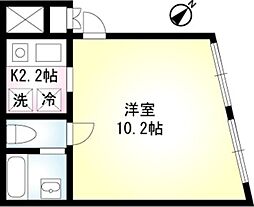 デュオコート大井 1Kの間取図画像