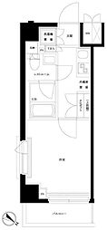 ルーブル川崎貝塚壱番館 1Kの間取図画像