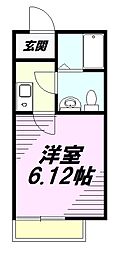 ガーデンプレイスみなみ野 1Kの間取図画像