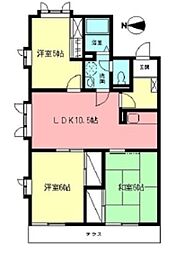 グレイスコートA 3LDKの間取図画像