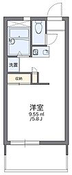 レオパレスリバティー 1Kの間取図画像