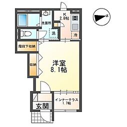 エスポアール秦野 1Kの間取図画像