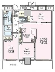 ザ・タワー十条 3LDKの間取図画像