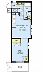 ビバリーホームズ戸越公園・2 1LDKの間取図画像