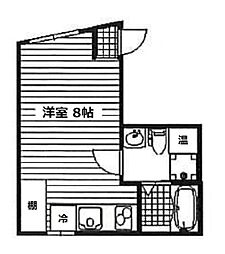 ザレジデンス武蔵小杉 ワンルームの間取図画像