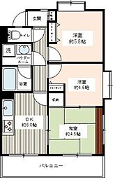 クリオ上大岡伍番館 3DKの間取図画像