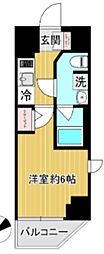 SHOKENレジデンス横浜鶴見4 1Kの間取図画像