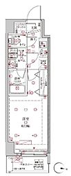 クレイシア板橋本町 1Kの間取図画像